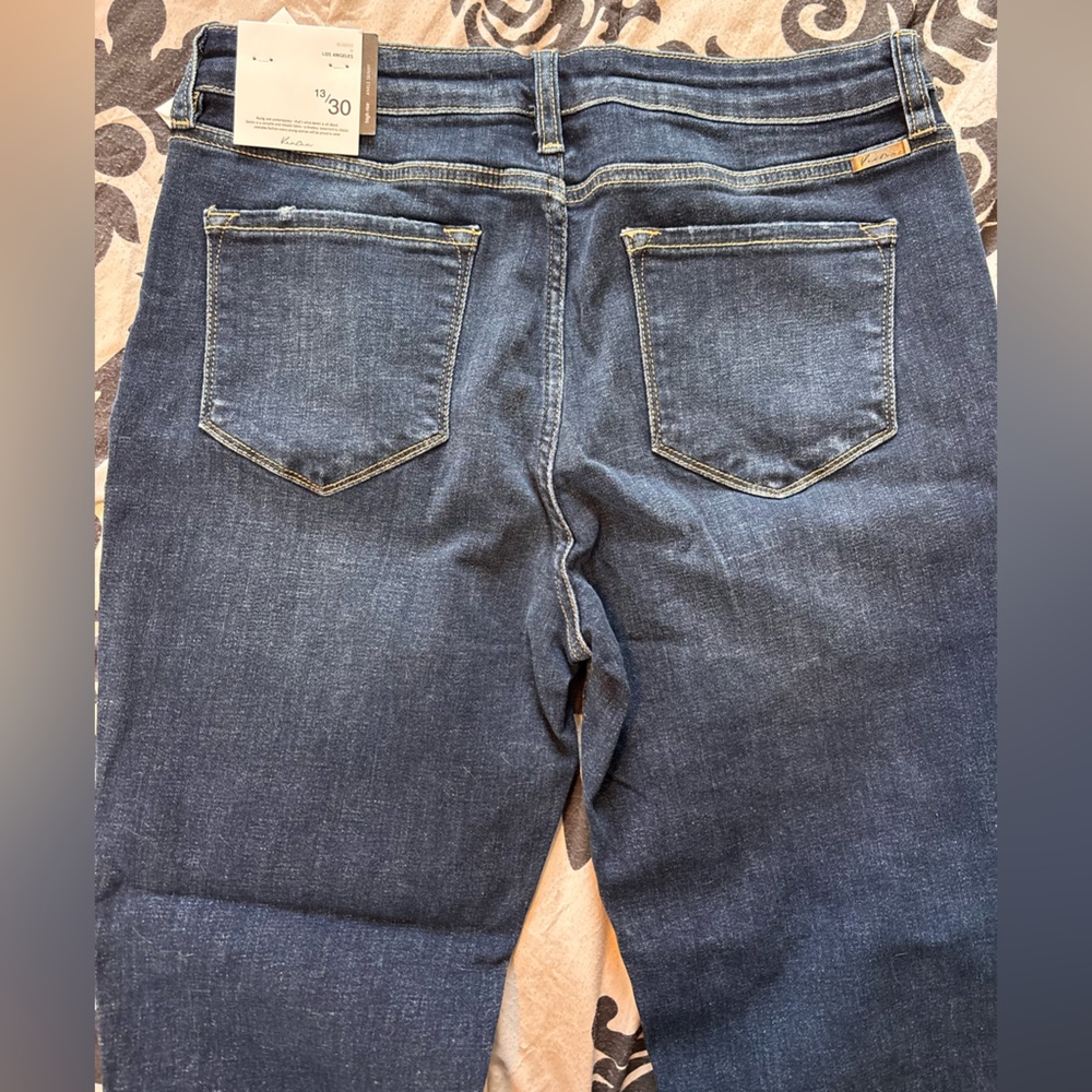 NWT KanCan Dark Blue Skinny Jeans | Size 13/30 | Button-Fly | Sleek & Flattering - Picture 5 of 7